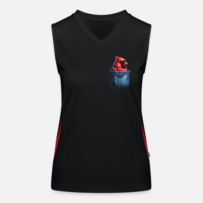 Kardinal Rotkardinal Vogel Roter Kardinal Funktionelles Kontrast-Tank Top für Frauen