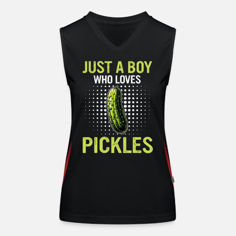 Concombre, Cornichon, Cornichon, Aneth alimentaire Débardeur respirant contrasté Femme