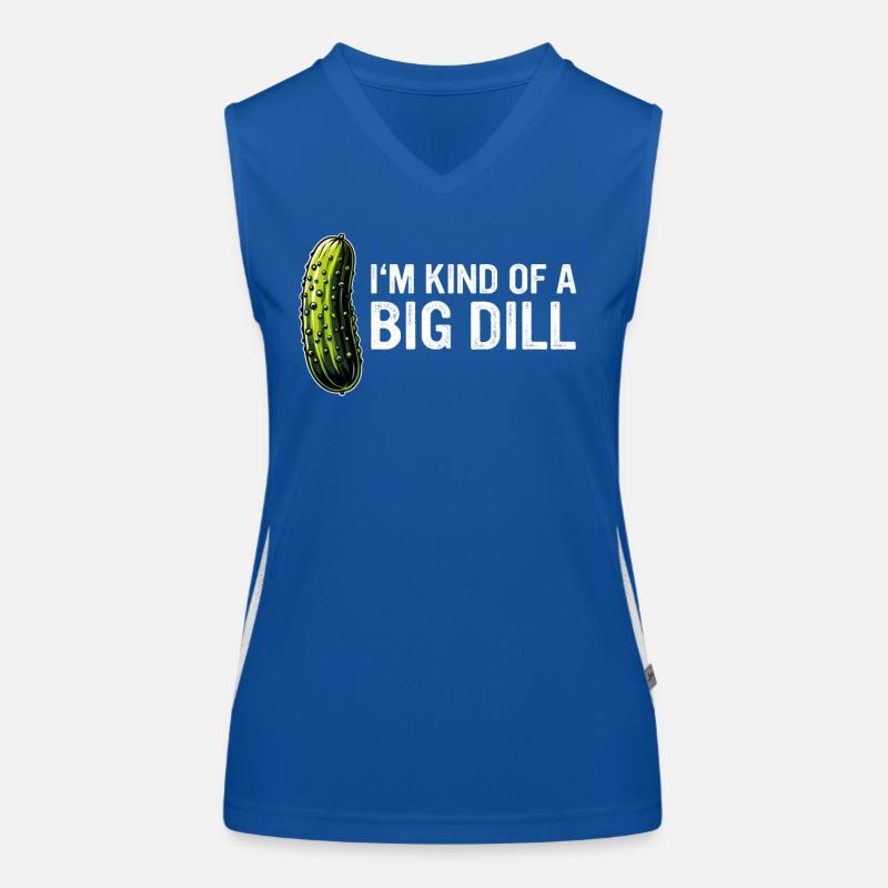 Concombre, Cornichon, Cornichon, Aneth alimentaire Débardeur respirant contrasté Femme