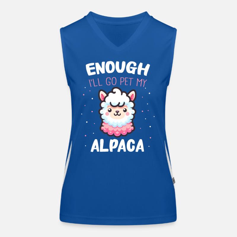 Alpaka Llama Funktionelles Kontrast-Tank Top für Frauen