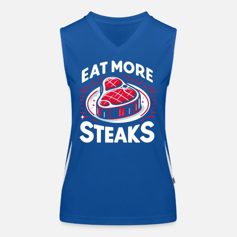 Steak Fleisch Grillen Funktionelles Kontrast-Tank Top für Frauen