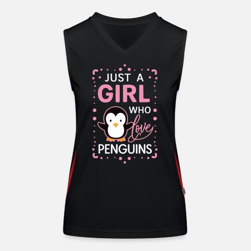 Penguin Penguin Animal Women's Functional Contrast Tank Top