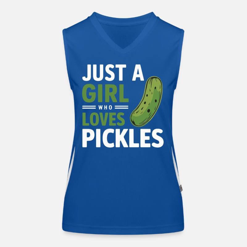 Concombre, Cornichon, Cornichon, Aneth alimentaire Débardeur respirant contrasté Femme