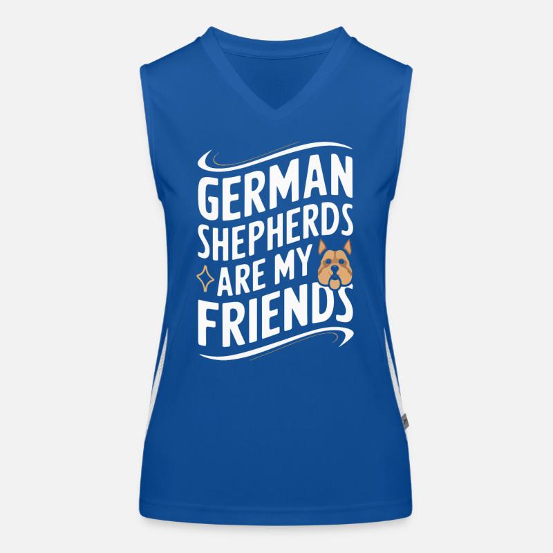 German Shepherd Dog Malinois Women's Functional Contrast Tank Top