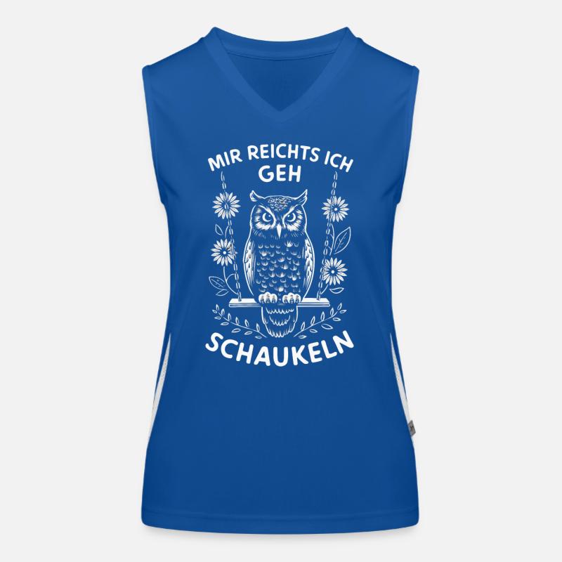 Nachteule Eule Eulen Vogel Funktionelles Kontrast-Tank Top für Frauen
