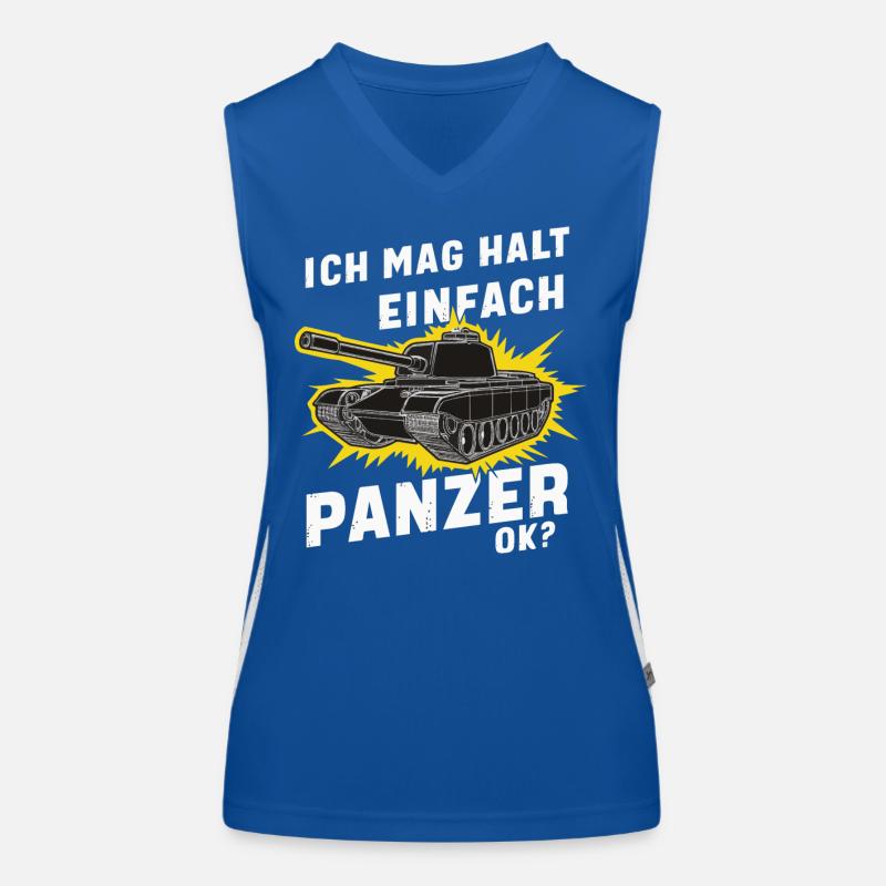 Panzer Kampfpanzer Panzerkampfwagen Panzerfahrer Funktionelles Kontrast-Tank Top für Frauen