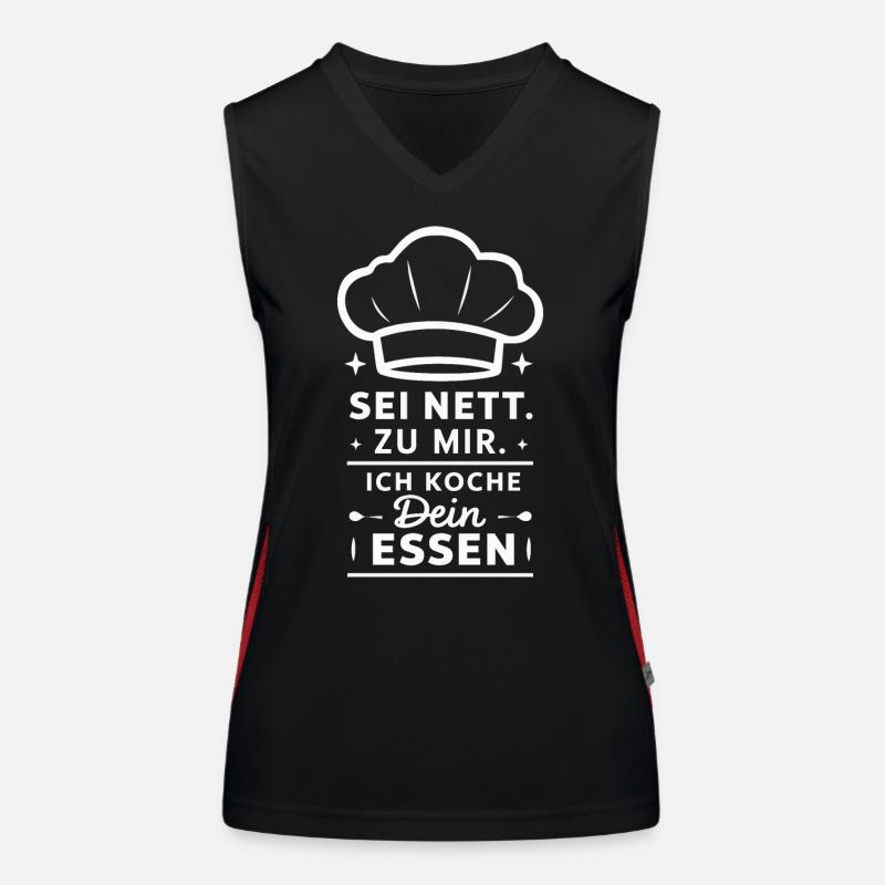 Chef cuisinier Débardeur respirant contrasté Femme