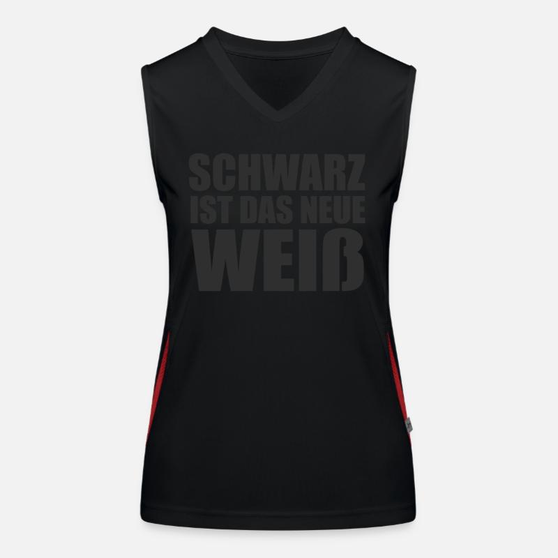 Lustig Srkastisch Ironie Schwarze Edition Funktionelles Kontrast-Tank Top für Frauen