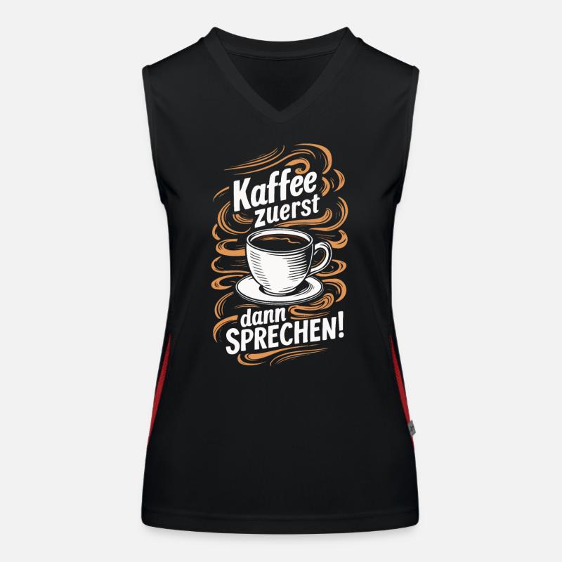 Coffee Coffee Coffee Drinkers Coffee Lovers Women's Functional Contrast Tank Top