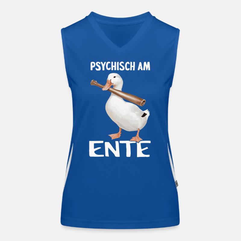 Mallard, Duck Birds, Duck, Dark Duck, Bird Women's Functional Contrast Tank Top