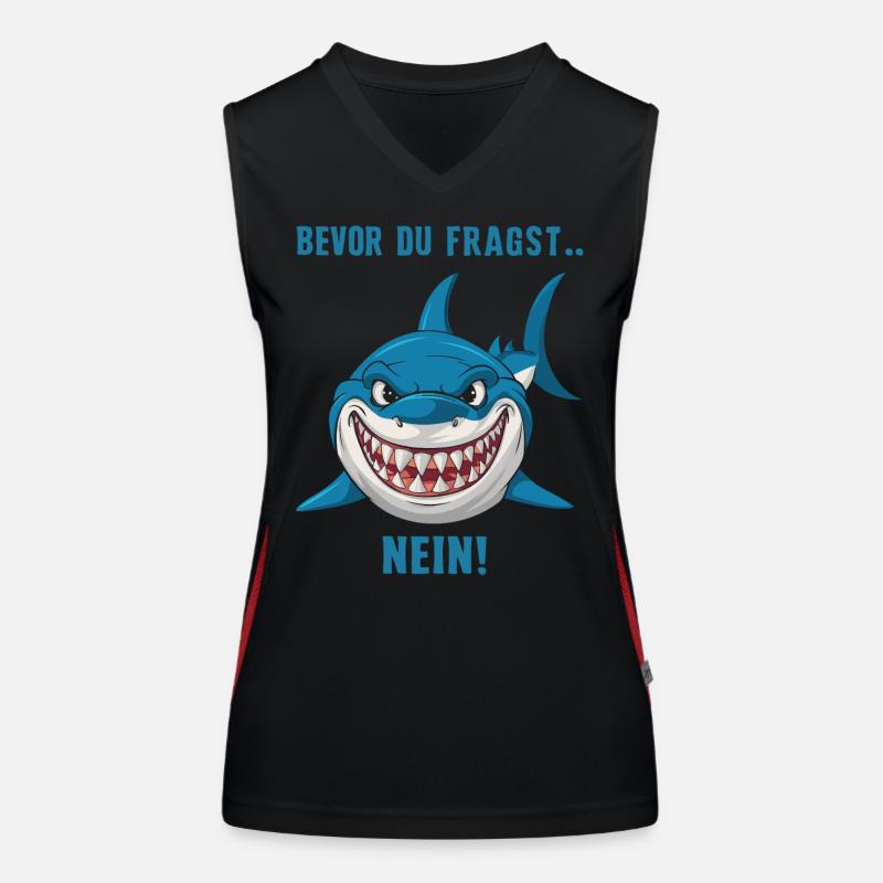Requin Requin Requins Requin Débardeur respirant contrasté Femme