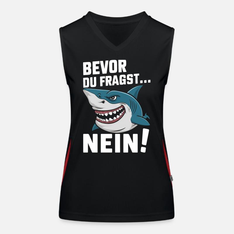 Requin Requin Requins Requin Débardeur respirant contrasté Femme