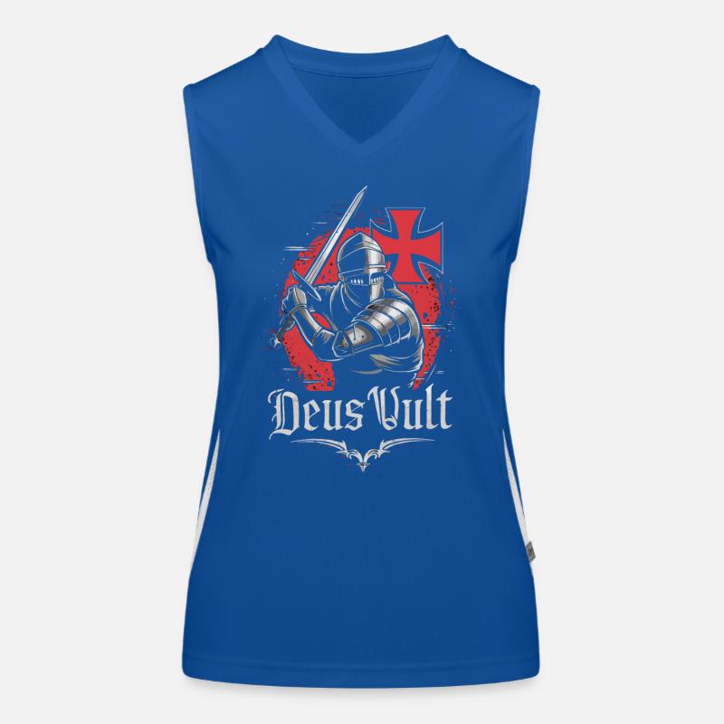 Crusader Knights Templar Middle Ages Women's Functional Contrast Tank Top