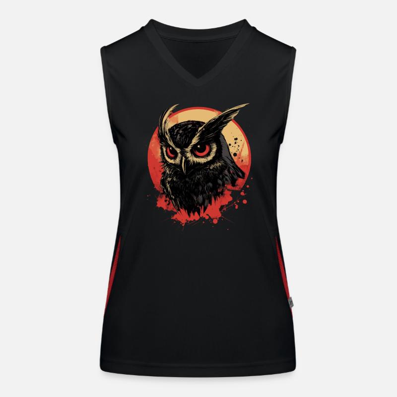 Eule Funktionelles Kontrast-Tank Top für Frauen