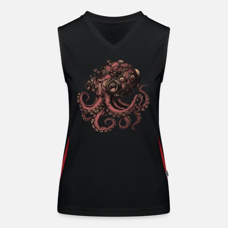 Steampunk Kraken Women's Functional Contrast Tank Top