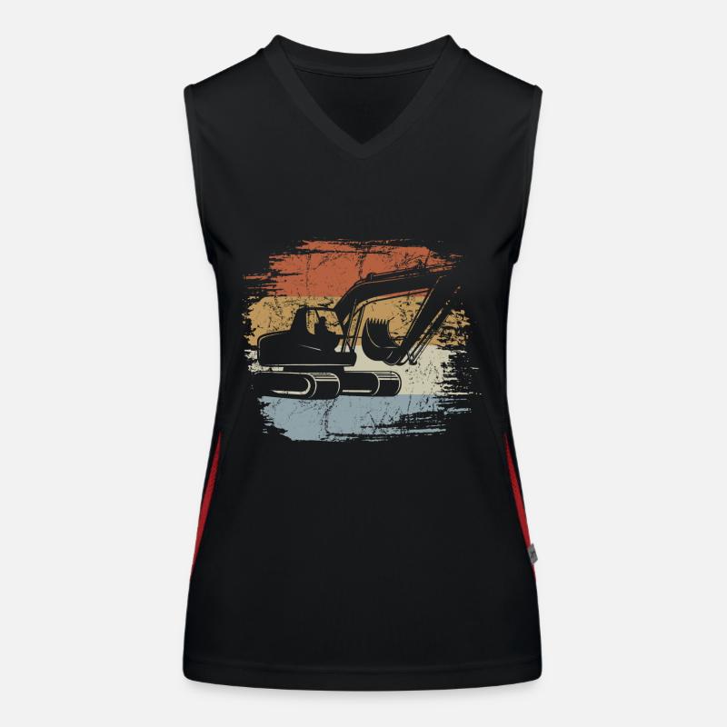 Retro - Vintage - Bagger - Baggern Funktionelles Kontrast-Tank Top für Frauen