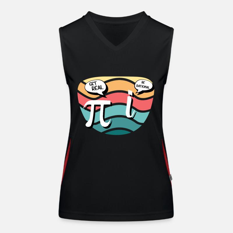 Math Humor Pi vs. Imaginary Number Women's Functional Contrast Tank Top