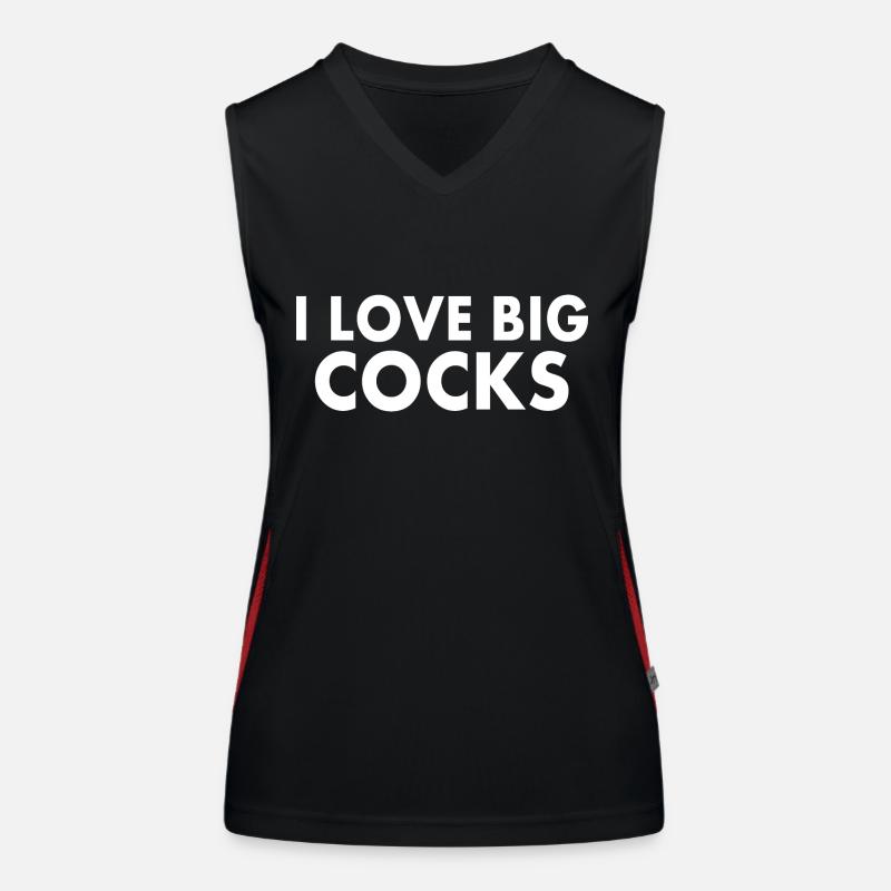 I love big cocks Débardeur respirant contrasté Femme