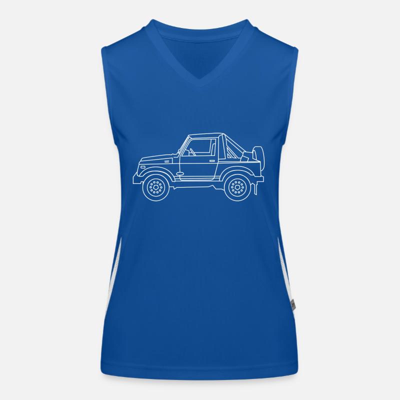 4X4 blanc Samurai Débardeur respirant contrasté Femme