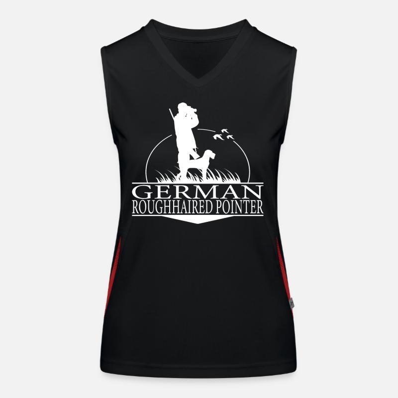 GERMAN ROUGHHAIRED POINTER Jagdhunde Jagd Wilsigns Funktionelles Kontrast-Tank Top für Frauen