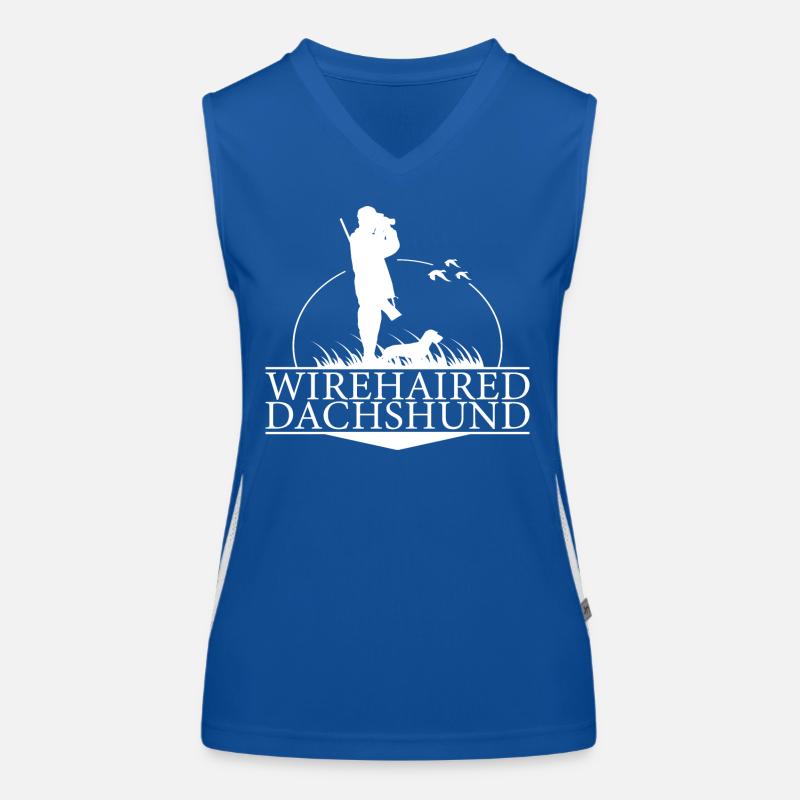 WIREHAIRED DACHSHUND Jagdhunde Jäger Wilsigns Funktionelles Kontrast-Tank Top für Frauen