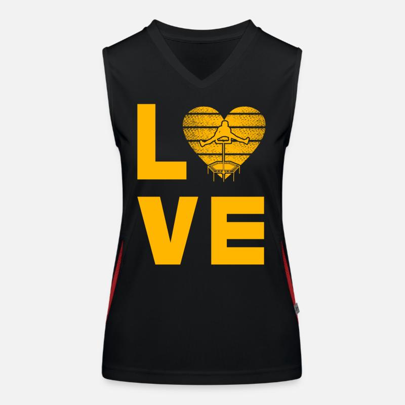 Trampolin-Liebe Funktionelles Kontrast-Tank Top für Frauen