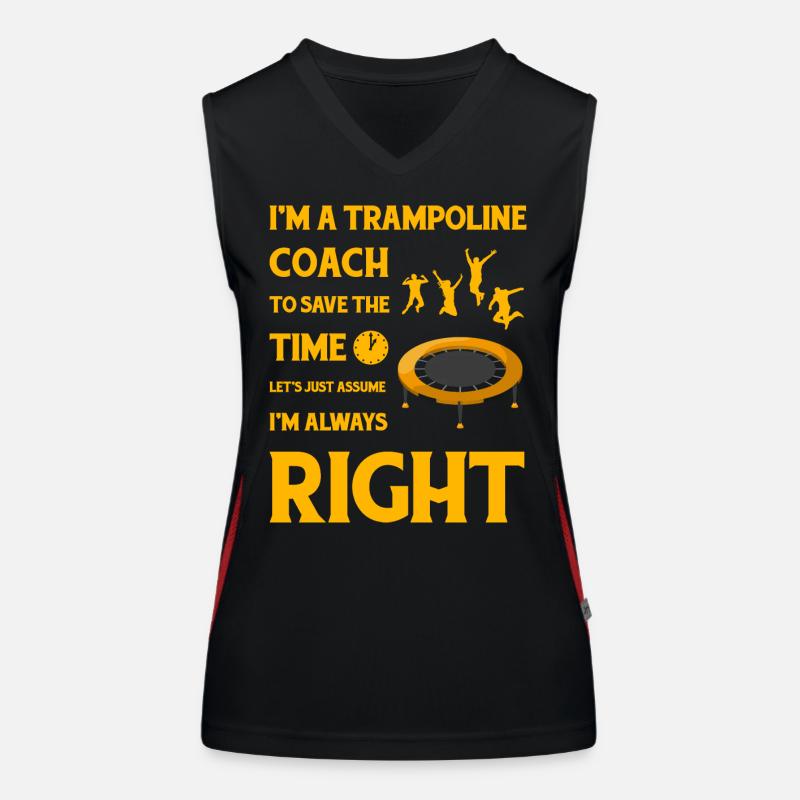 Trampolin-Trainer Funktionelles Kontrast-Tank Top für Frauen