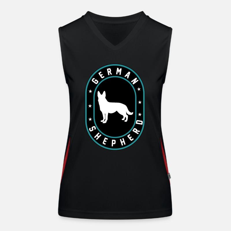 German Shepherd Women's Functional Contrast Tank Top