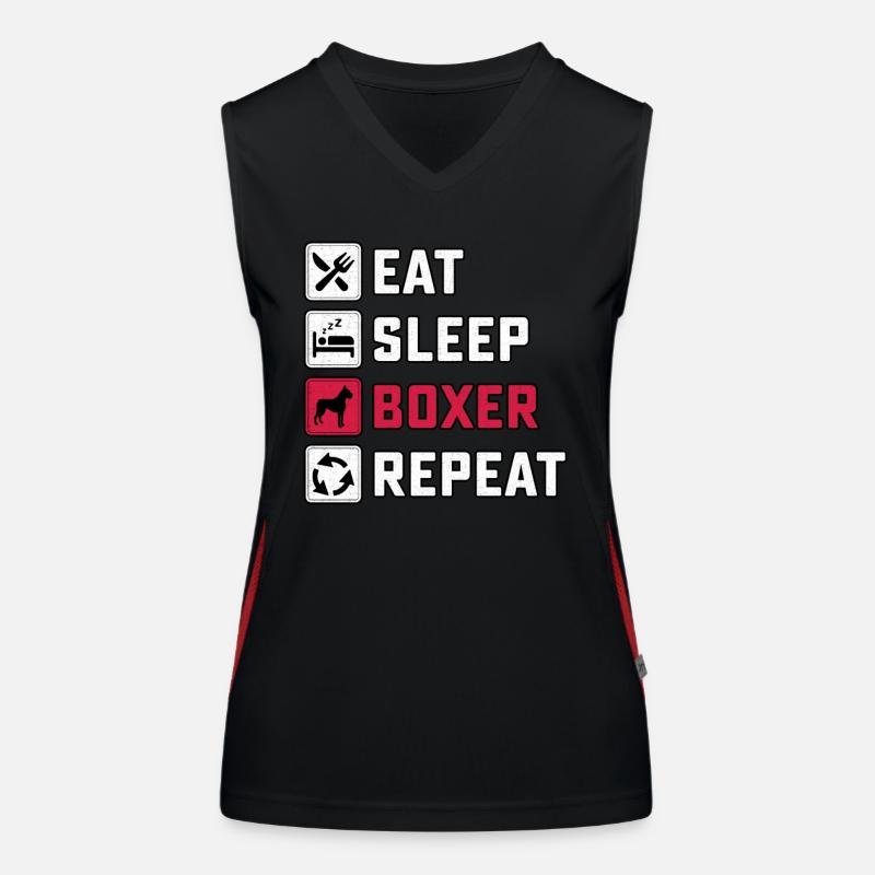 Manger Sommeil Boxer Répéter Débardeur respirant contrasté Femme