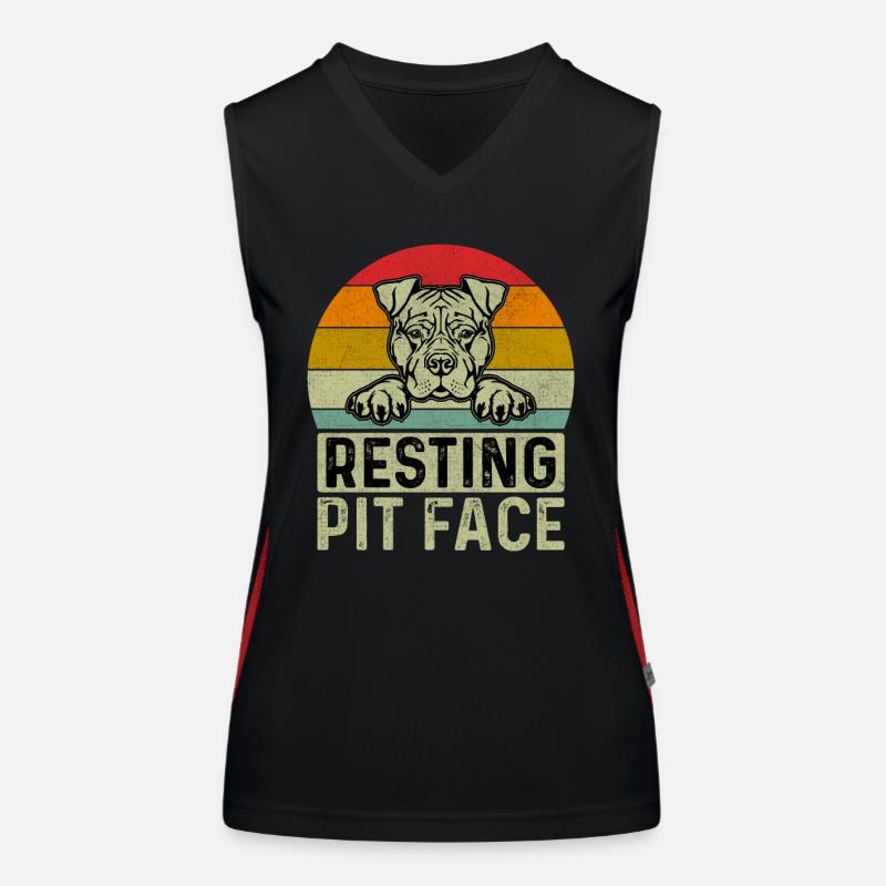 Resting Pit face Women's Functional Contrast Tank Top