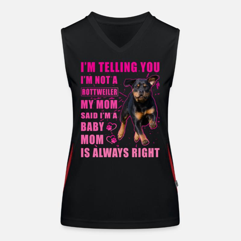 Rottweiler Spruch Funktionelles Kontrast-Tank Top für Frauen