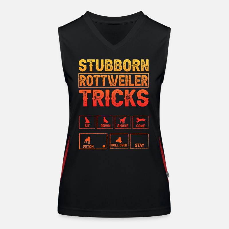 Astuces tenaces de Rottweiler Débardeur respirant contrasté Femme