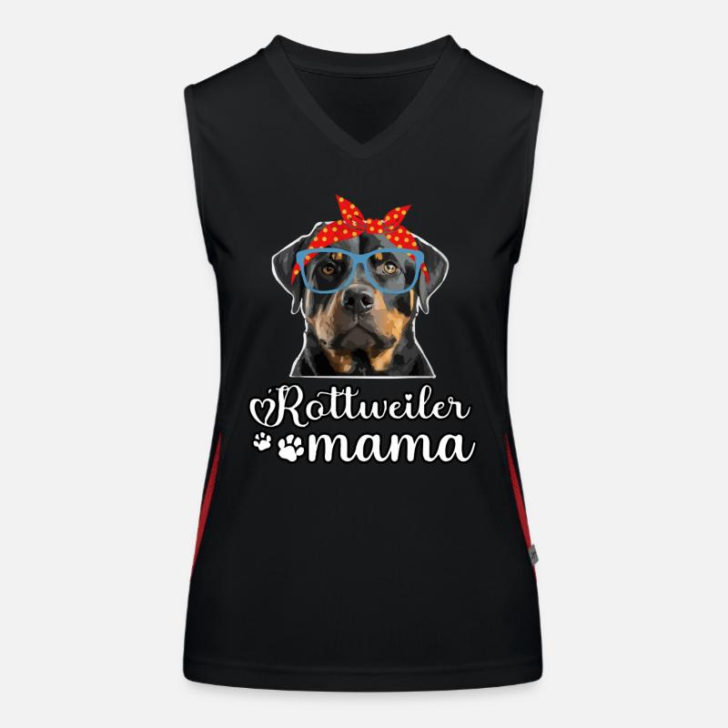 Maman Rottweiler Débardeur respirant contrasté Femme