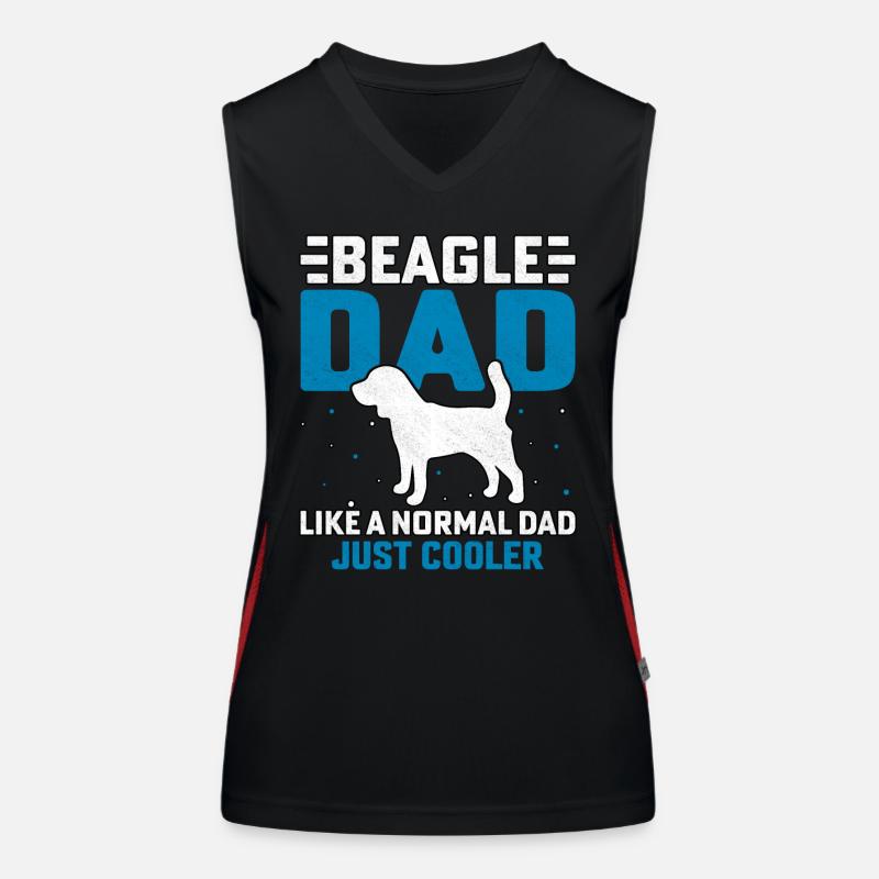 Beagle Dad comme un papa normal juste Cooler Débardeur respirant contrasté Femme