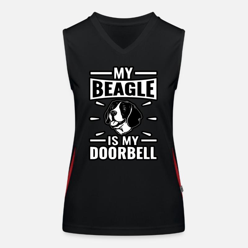 Mon Beagle est ma sonnette Débardeur respirant contrasté Femme