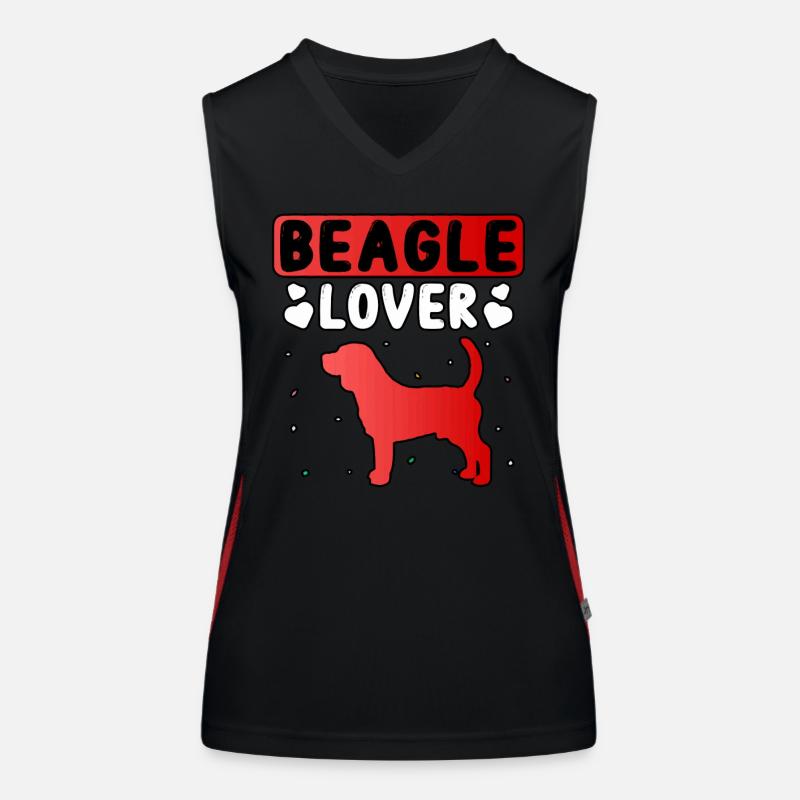 Beagle lover Funktionelles Kontrast-Tank Top für Frauen