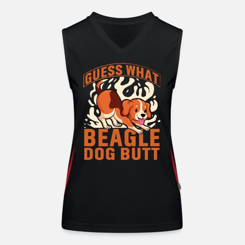 Devinez ce que Beagle Dog Butt Débardeur respirant contrasté Femme