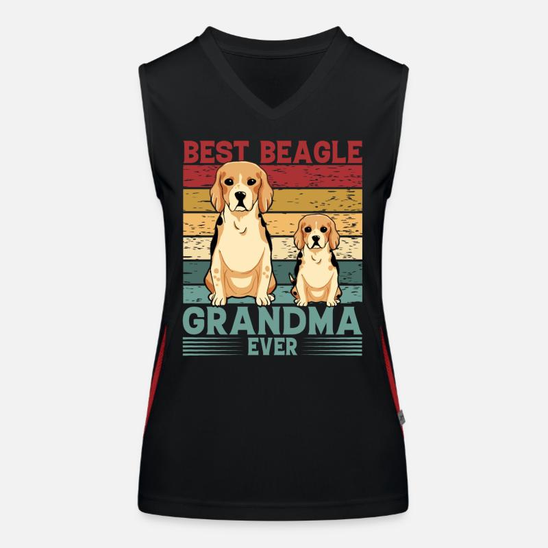 Meilleure grand-mère Beagle de tous les temps Débardeur respirant contrasté Femme