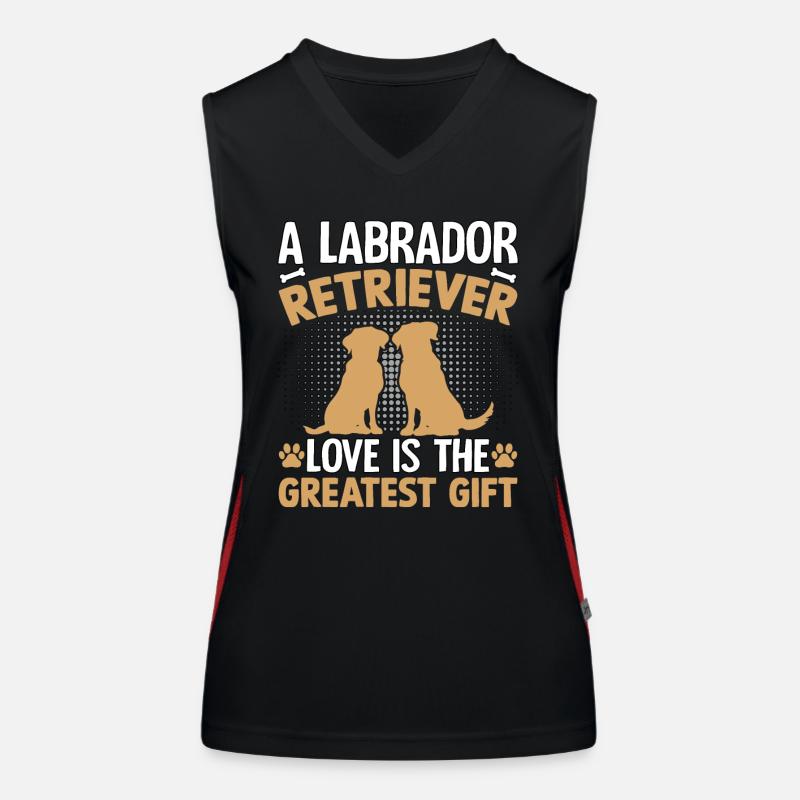 A Labrador Love is the greates Gift Funktionelles Kontrast-Tank Top für Frauen