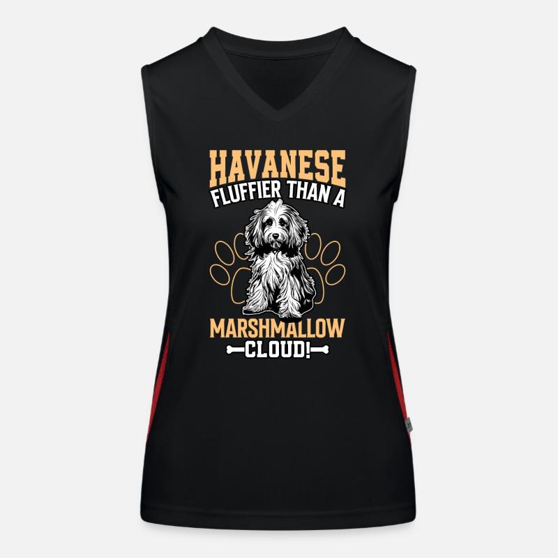 Havanese fluffier than a Marshmallow Cloud Women's Functional Contrast Tank Top