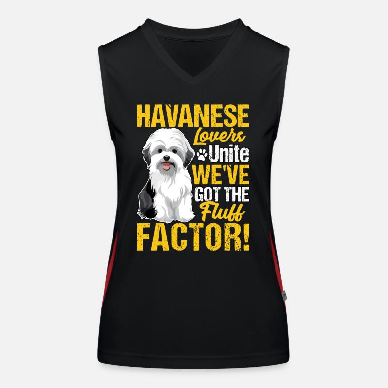 Havanese Lovers Unite we've got the fluff factor Funktionelles Kontrast-Tank Top für Frauen