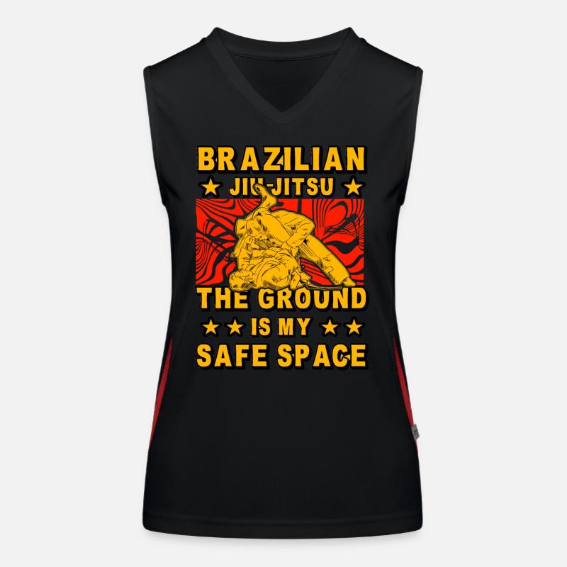 Jiu-Jitsu brésilien : le sol est mon espace sûr Débardeur respirant contrasté Femme