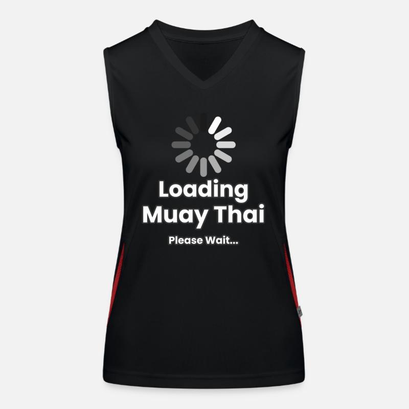 Loading Muay Thai Please Wait Women's Functional Contrast Tank Top
