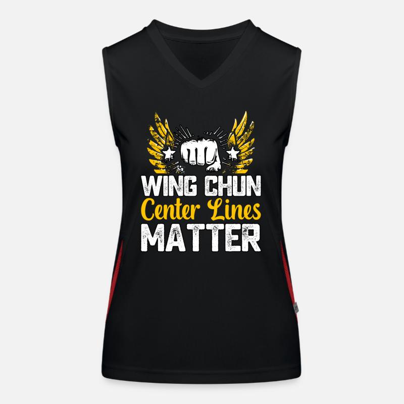 Les lignes centrales du Wing Chun comptent Débardeur respirant contrasté Femme