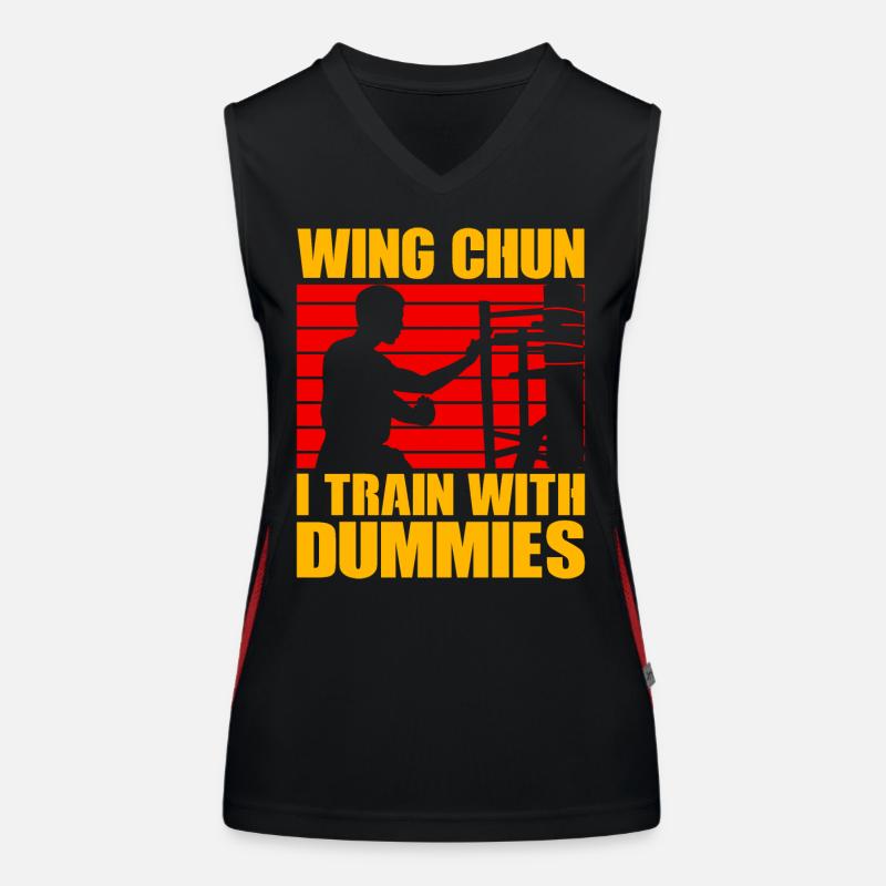 Wing Chun Ich trainiere mit Dummies Funktionelles Kontrast-Tank Top für Frauen
