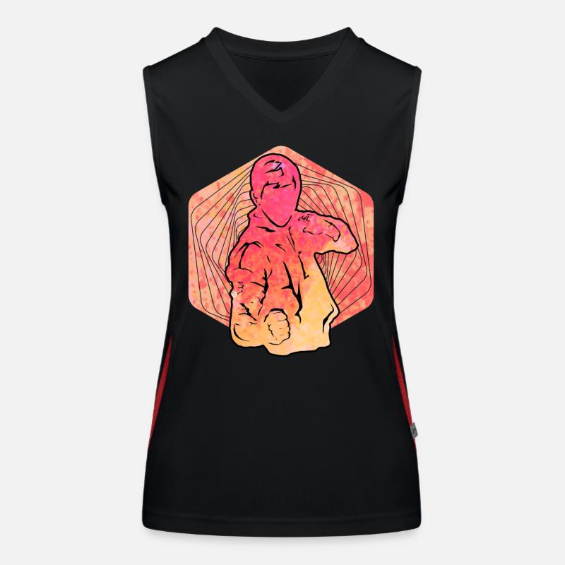 Wing Chun Débardeur respirant contrasté Femme