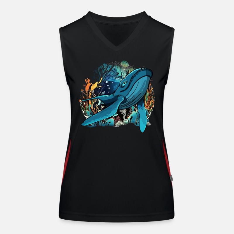 Blauwal Funktionelles Kontrast-Tank Top für Frauen