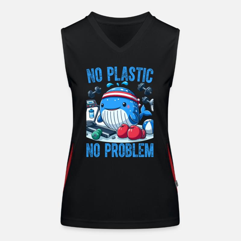Pas de plastique, pas de problème Débardeur respirant contrasté Femme
