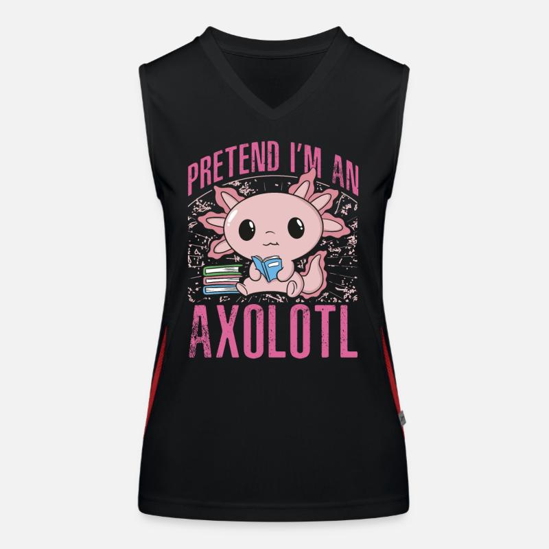 Fais semblant d’être un axolotl Débardeur respirant contrasté Femme