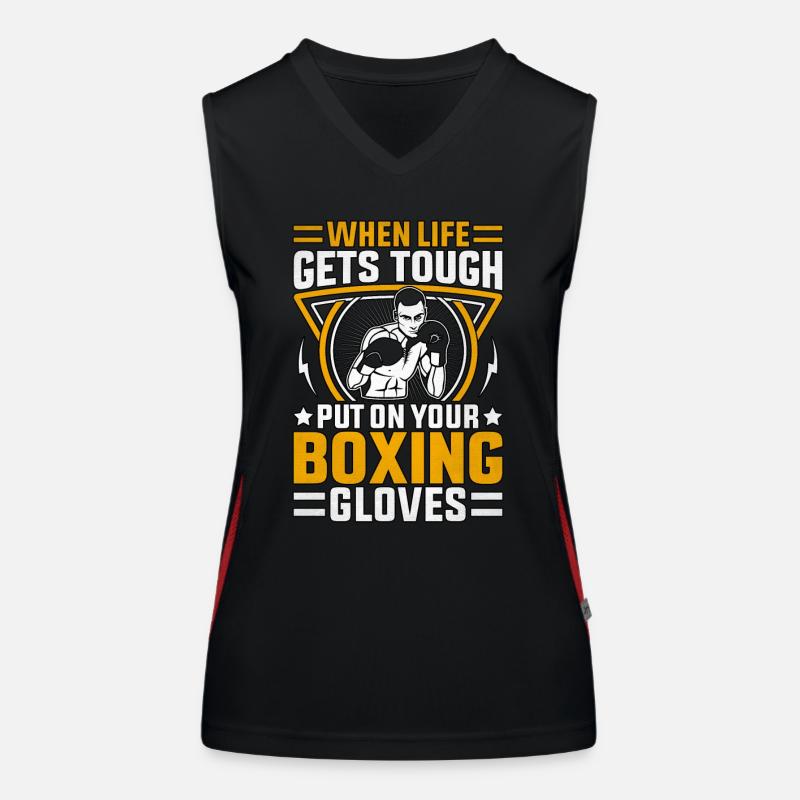 Quand la vie devient difficile, enfilez vos gants de boxe Débardeur respirant contrasté Femme